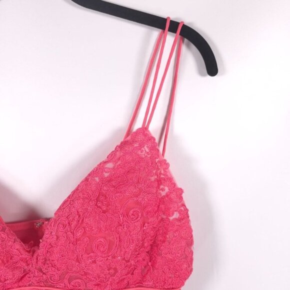 NWT SHERRI HILL 52493 Coral Prom Dress Mermaid Fitted Trumpet Train Slit Size 6 - Picture 12 of 16